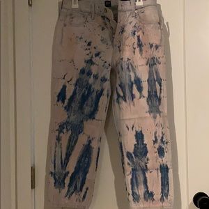 HIGH RISE TIE DYE GAP JEANS
